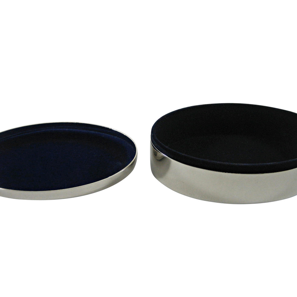 Letter I Monogram Oval Trinket Jewelry Box View 2